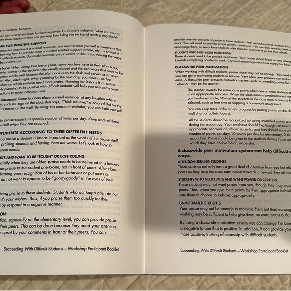 Succeeding with difficult students- workshop participant booklet- Lee Canter - Picture 5 of 7